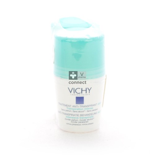 Vichy Déodorant Anti Transpirant 48H Transpiration Intense Roll On 2 x 50 ml Promo