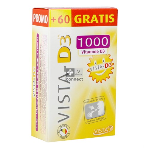 Vista-D3 1000 120+60 comprimés fondants Gratuit