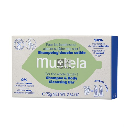 Mustela Shampooing Douche Solide 2En1 75gr