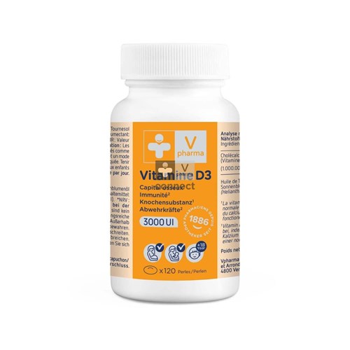 VPharma Vitamine D 3000 UI 120 Perles